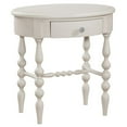 thumbnail image 1 of Pemberly Row Modern / Contemporary Dove White Wood Oval Accent Table, 1 of 7
