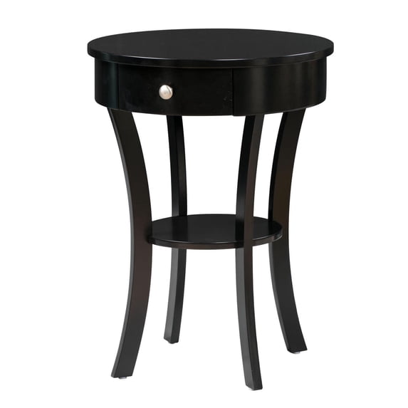 Pemberly Row Modern / Contemporary End Table in Black Wood Finish