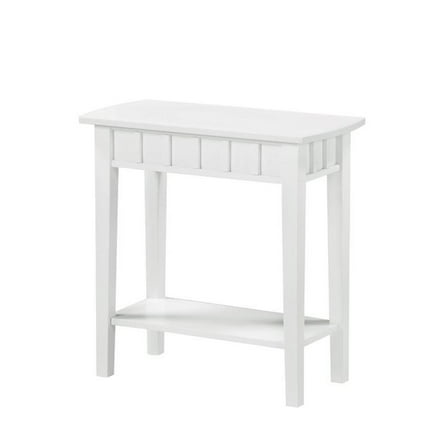 Pemberly Row Modern / Contemporary End Table in White Wood Finish