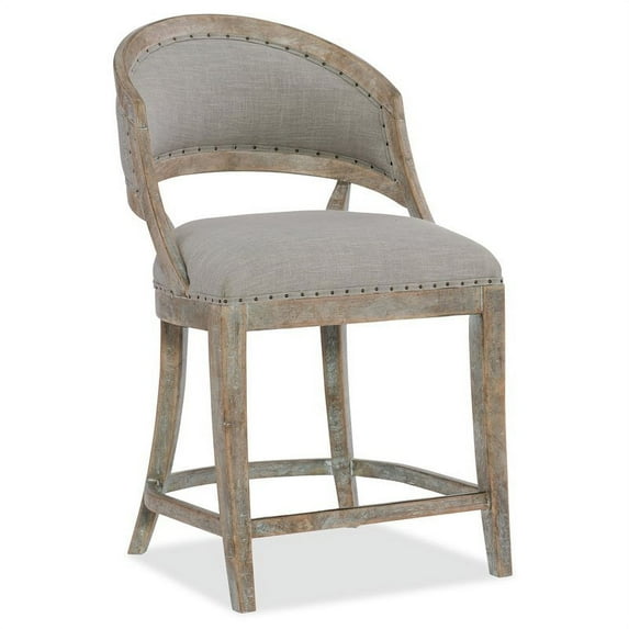 Pemberly Row Modern / Contemporary Garnier Barrel Back Counter Stool