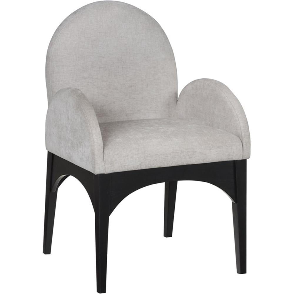 Pemberly Row Modern / Contemporary Grey Fabric Dining Arm Chair ...