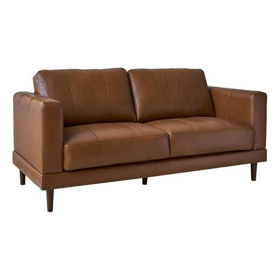 Pemberly Row Modern / Contemporary Hanson Loveseat in Fiero Tan