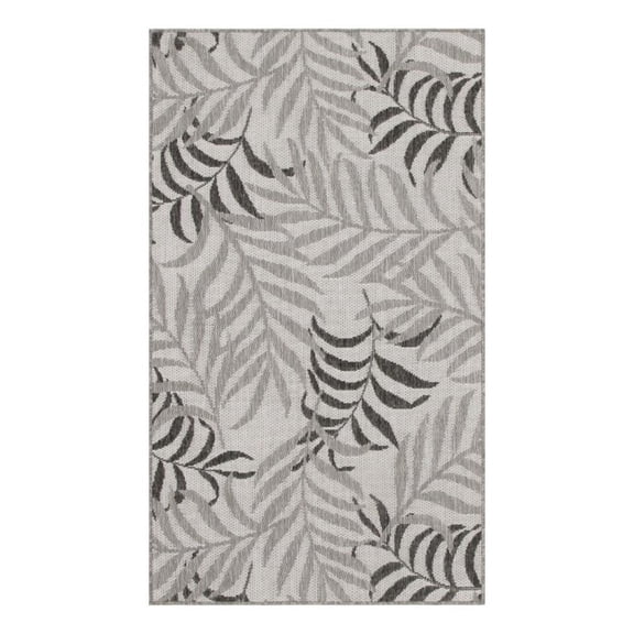 Pemberly Row Modern / Contemporary Home 2'x4' Fabric Grey Area Rug