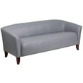 thumbnail image 1 of Pemberly Row Modern / Contemporary Leather Reception Sofa in Gray, 1 of 10