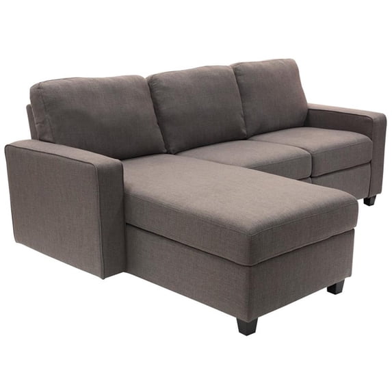 Pemberly Row Modern / Contemporary Left Facing 89" Reclining Sectional in Gray