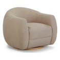 thumbnail image 1 of Pemberly Row Modern / Contemporary Light Brown Boucle Swivel Chair, 1 of 7