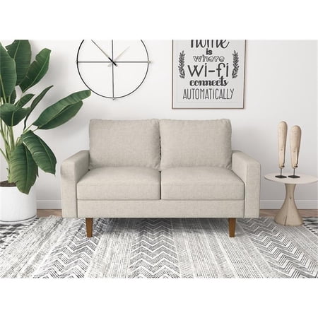 Pemberly Row Modern / Contemporary Linen Living Room Loveseat in Beige