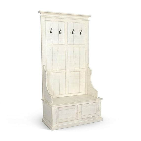 Pemberly Row Modern / Contemporary Marina White Sand Hall Tree
