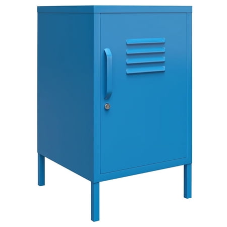 Pemberly Row Modern / Contemporary Metal Locker End Table in Blue