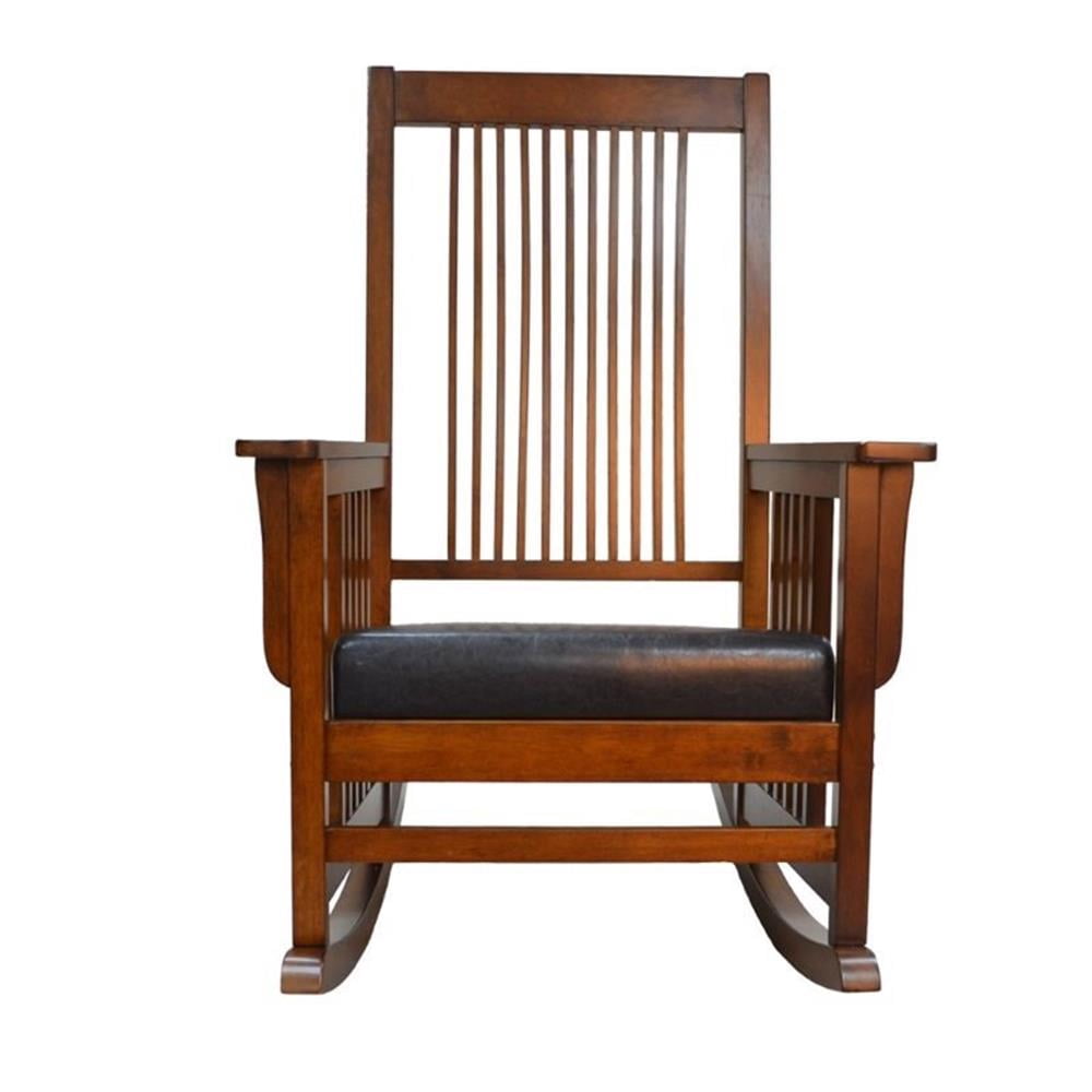 Dutch Mission Rocker Pemberly Row Modern / Contemporary Mission Rocker in Chestnut - Walmart.com