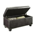 thumbnail image 1 of Pemberly Row Modern / Contemporary Ottoman in Espresso Faux Leather, 1 of 3