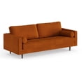 thumbnail image 1 of Pemberly Row Modern / Contemporary Performance Velvet Sofa in Orange, 1 of 5