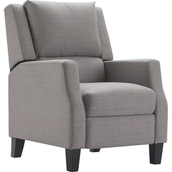 Pemberly Row Modern / Contemporary Push Back Recliner Chair Gray