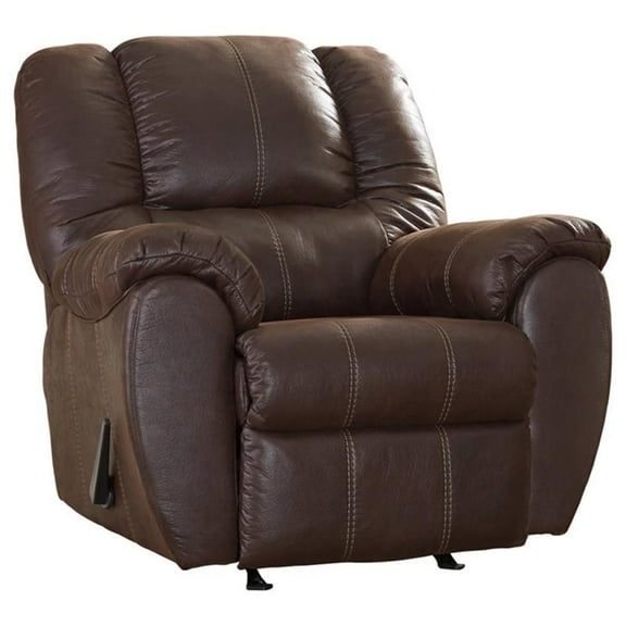 Pemberly Row Modern / Contemporary Rocker Recliner in Walnut