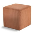 thumbnail image 1 of Pemberly Row Modern / Contemporary Soft Microsuede Fabric Cognac Ottoman / Stool, 1 of 9
