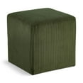 thumbnail image 1 of Pemberly Row Modern / Contemporary Soft Microsuede Fabric Green Ottoman / Stool, 1 of 9