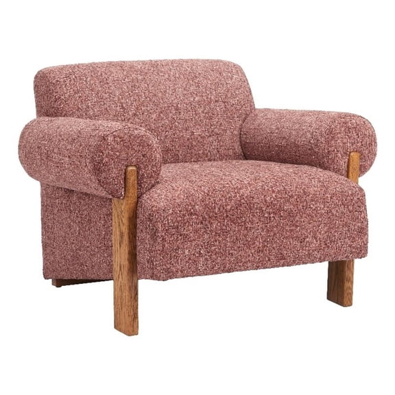 Pemberly Row Modern / Contemporary Solid Wood Accent Chair Copper