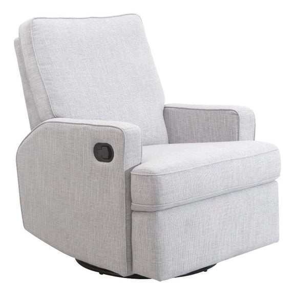 Pemberly Row Modern / Contemporary Swivel Recliner in Gray Finish