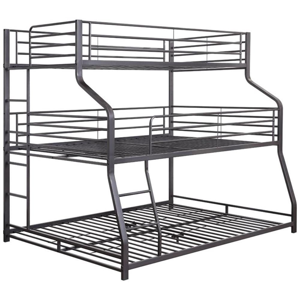 Pemberly Row Modern / Contemporary Triple Bunk Bed in Gunmetal ...