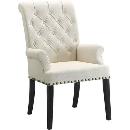 Pemberly Row Modern / Contemporary Tufted Back Upholstered Arm Chair in Beige