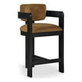 thumbnail image 1 of Pemberley Row Velvet Saddle Counter Height Stool Rectangular Fluted 20.5" Assembled, 1 of 9