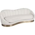 thumbnail image 1 of Pemberly Row Modern / Contemporary Upholstered Cream Finish Velvet Sofa, 1 of 7