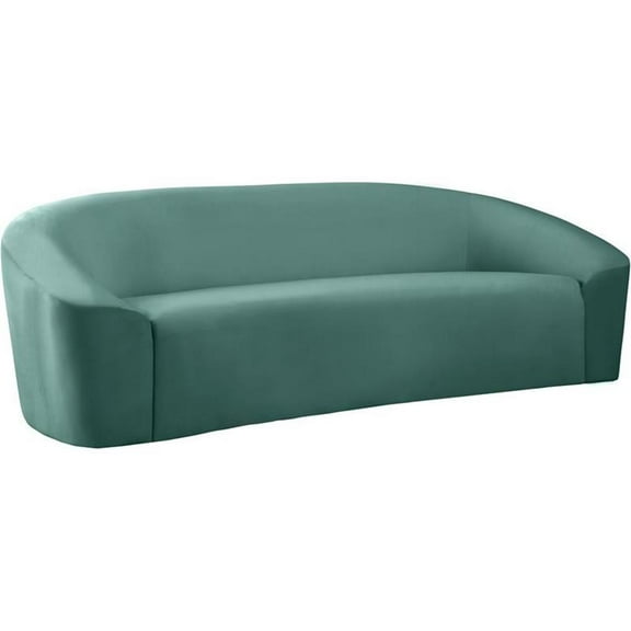 Pemberly Row Modern / Contemporary Upholstered Mint Velvet Sofa