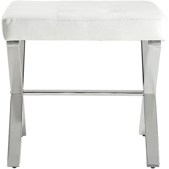 Pemberly Row Modern/Contemporary Vanity White/Chrome