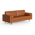 thumbnail image 1 of Pemberly Row Modern / Contemporary Vegan Leather Sofa in Brown, 1 of 6