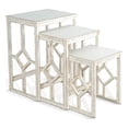thumbnail image 1 of Pemberly Row Modern / Contemporary White Finish Sand Nesting Table, 1 of 4