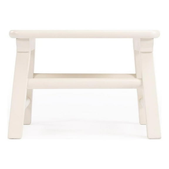 Pemberly Row Modern / Contemporary White Finish Wood Step Stool