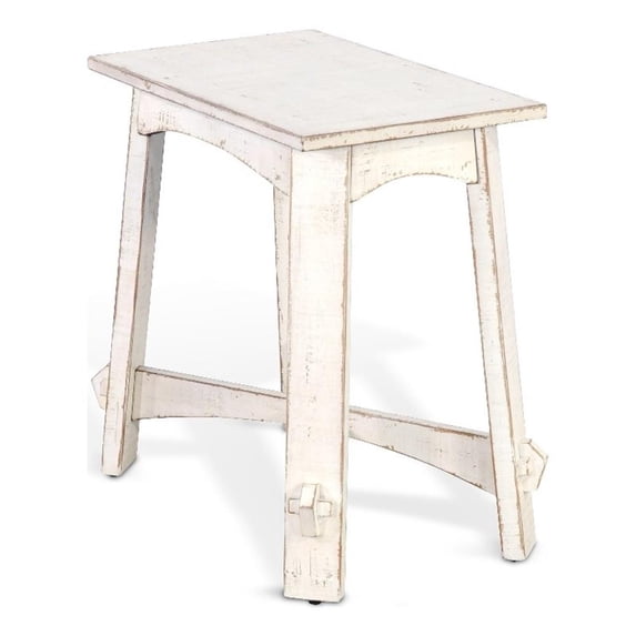 Pemberly Row Modern / Contemporary White Sand Chair Side Table