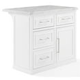 thumbnail image 1 of Pemberly Row Modern / Contemporary Wood MDF Kitchen Island in White, 1 of 16