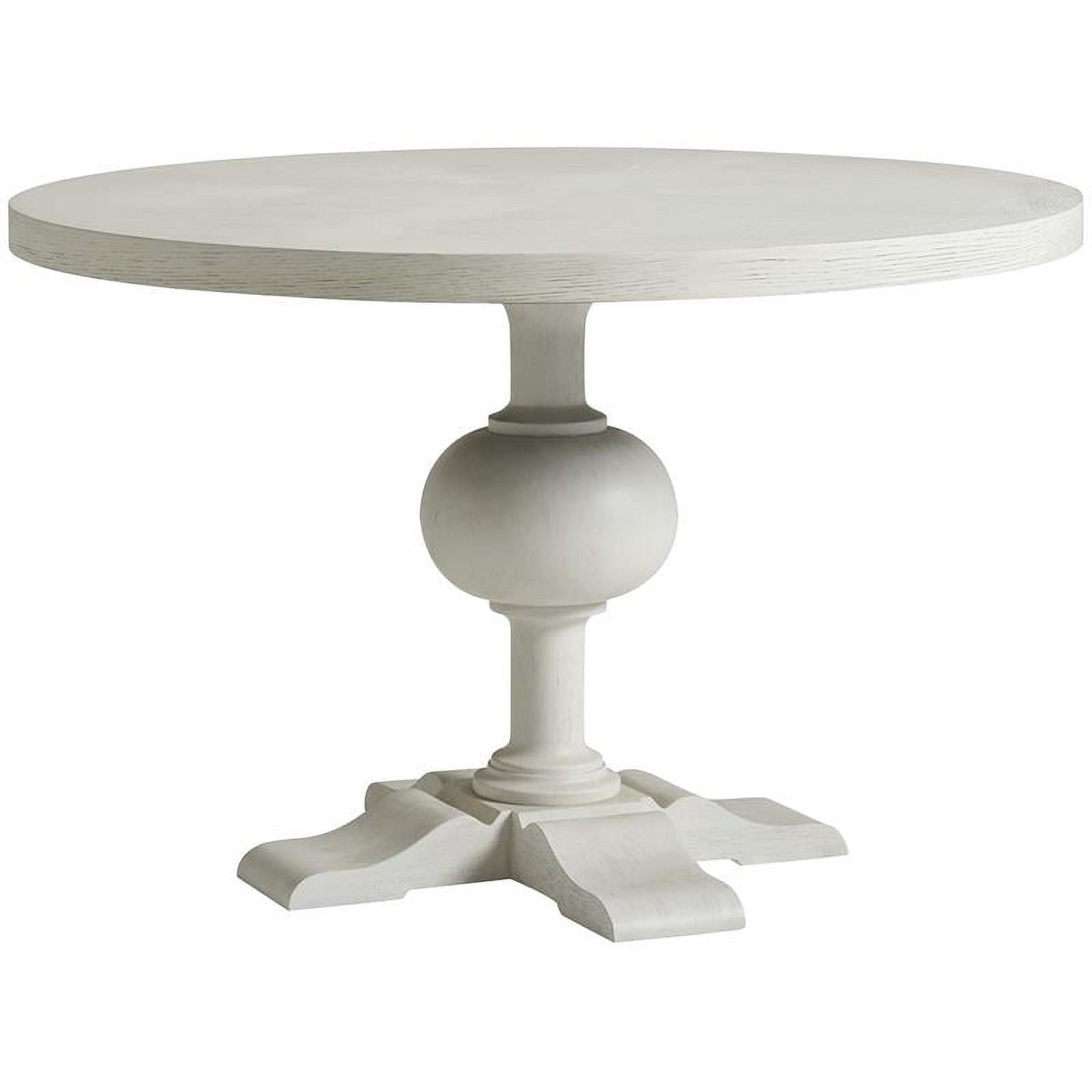 Pemberly Row Modern / Contemporary Wood Round Dining Table in White ...