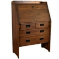 thumbnail image 1 of Pemberly Row Modern / Contemporary Wood Secretary Desk in Brown, 1 of 4