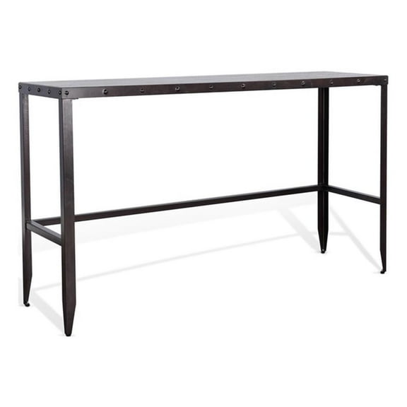 Pemberly Row Modern / Contemporary Wood and Metal Sofa Bar Table