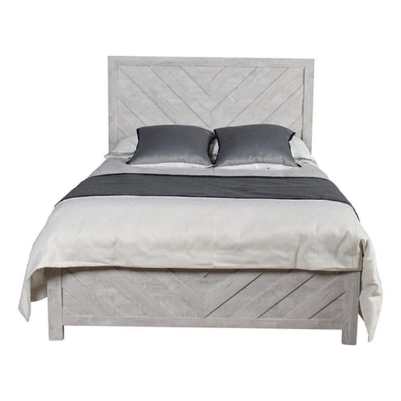 Pemberly Row Modern / Contemporay Queen Bed Made with Wood in Gray