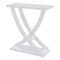 thumbnail image 1 of Pemberly Row Modern Criss-Cross Console Table in White Wood Finish, 1 of 10