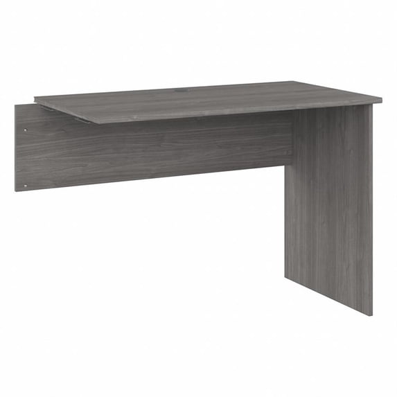 Pemberly Row Modern Desk Return in Modern Gray - Engineered Wood