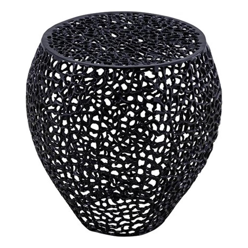 Pemberly Row Modern End Table made with Aluminium Casted in Black Color ...