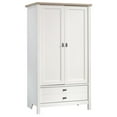 thumbnail image 1 of Pemberly Row Modern Engineered Wood Armoire in Soft White/Lintel Oak, 1 of 12