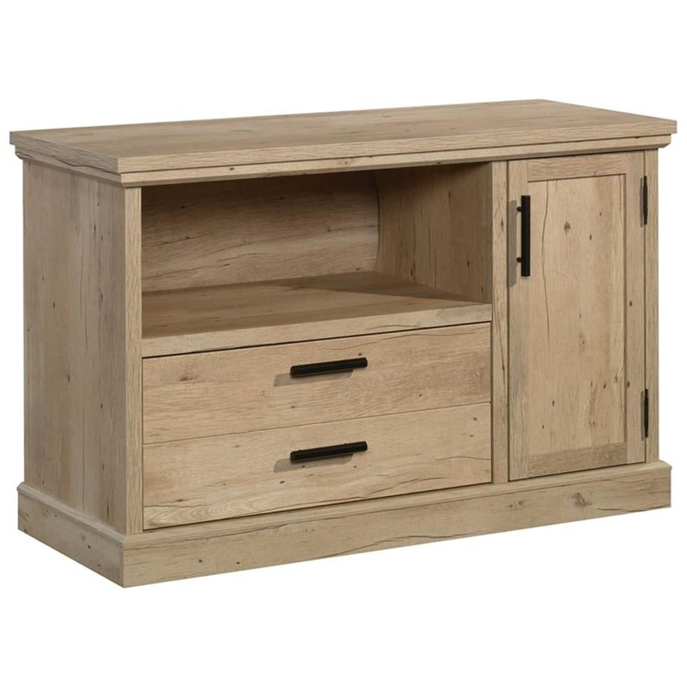 Prime Oak Small Credenza with Adjustable Shelf and File Drawer
