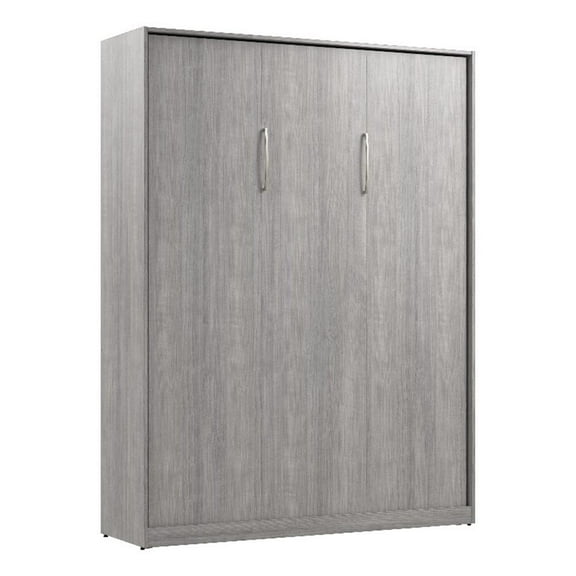 Pemberly Row Modern Engineered Wood Queen Murphy Bed in Gray