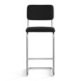 thumbnail image 1 of Pemberly Row Modern Fabric Bar Height Stool (Set of 2) in Black, 1 of 5