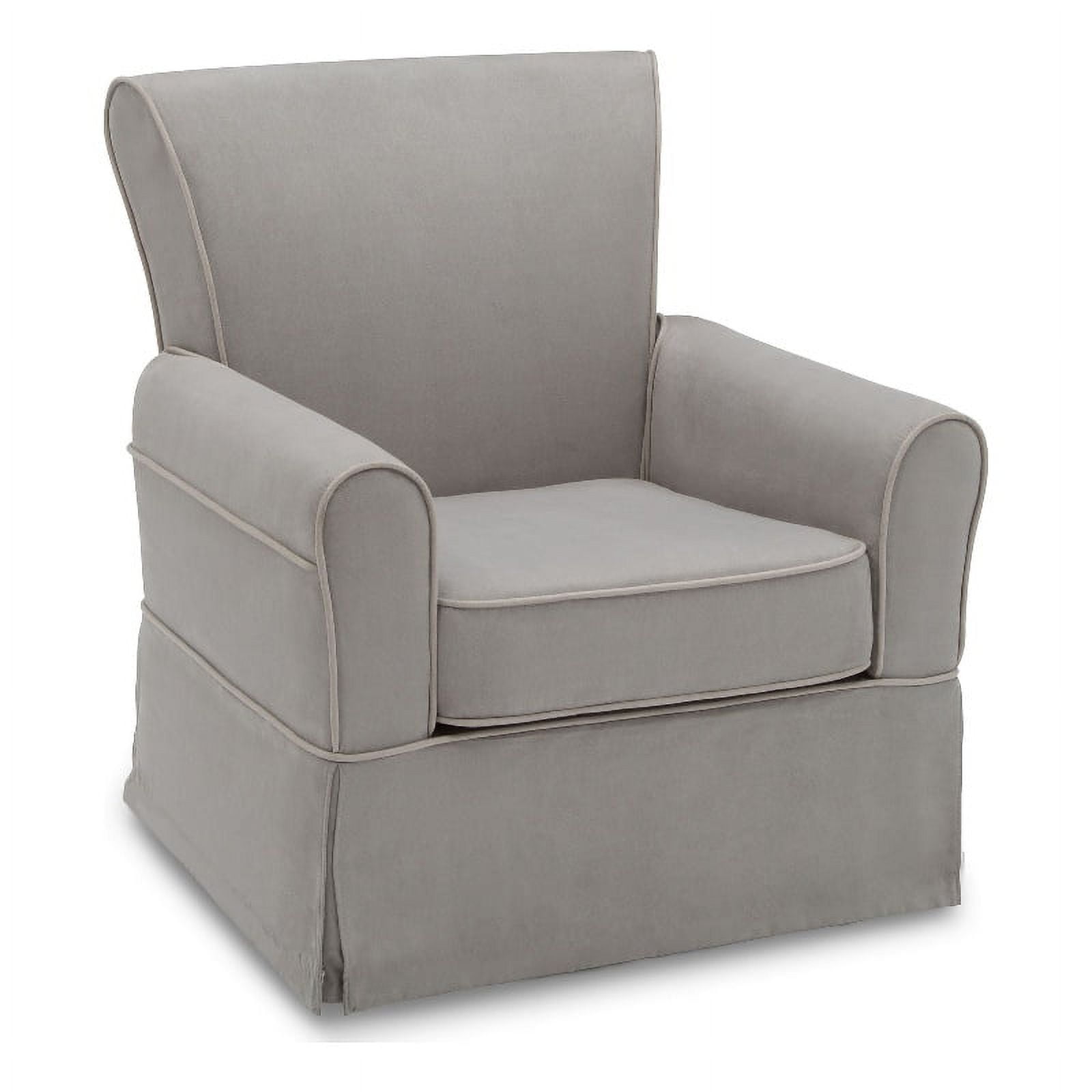 Pemberly Row Modern Fabric Glider Swivel Rocker Chair in Dove Gray ...