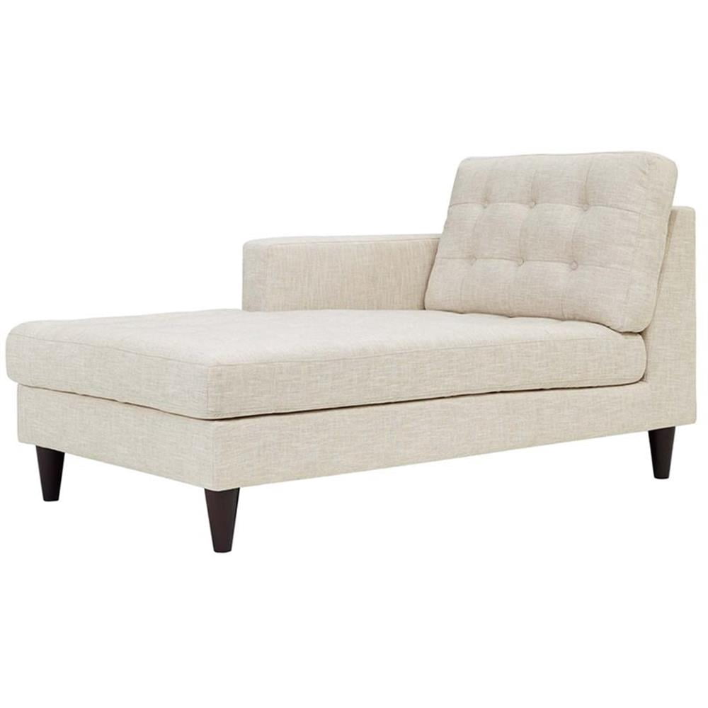 Pemberly Row Modern Fabric Left Facing Chaise Lounge in Beige - Walmart.com