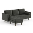 thumbnail image 1 of Pemberly Row Modern Fabric Reversible Sectional in Charcoal Finish, 1 of 5