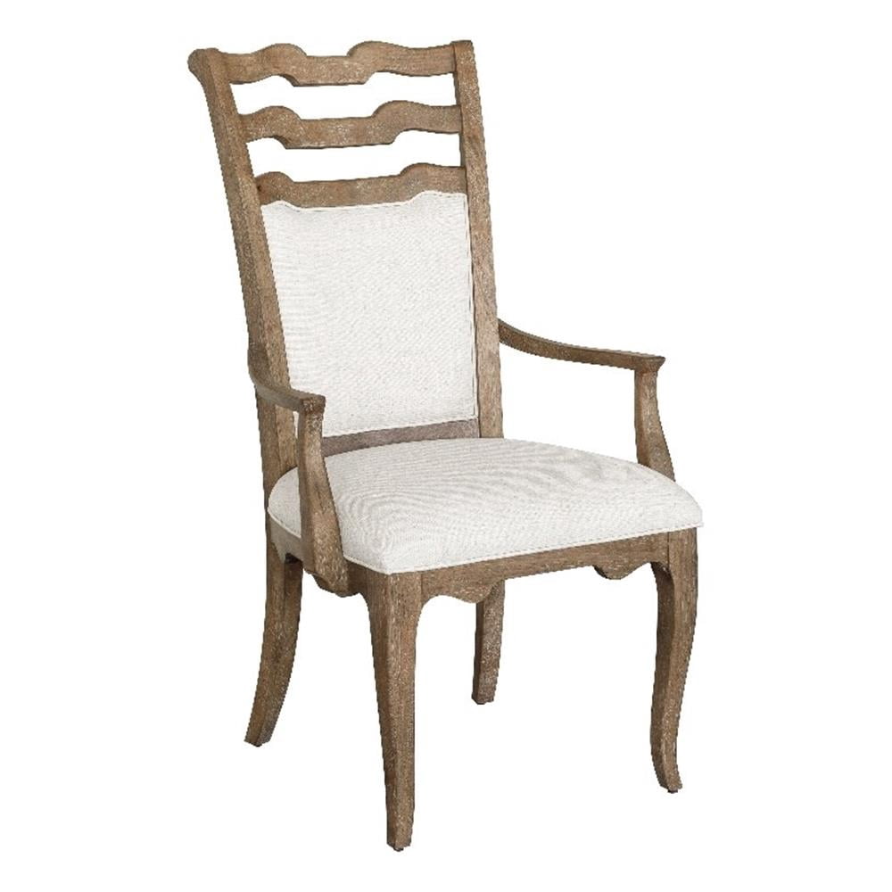 Pemberly Row Modern Fabric Upholstered Arm Chair in Brown Finish ...