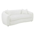 thumbnail image 1 of Pemberly Row Modern Fabric Upholstered Tight Back Sofa White, 1 of 11