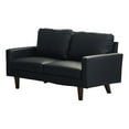 thumbnail image 1 of Pemberly Row Modern Faux Leather Living Room Loveseat in Black, 1 of 4